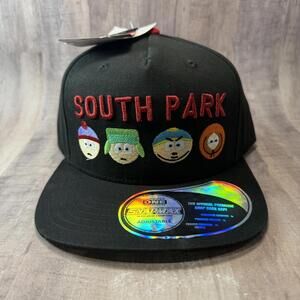 South Park Comedy Central Embroidered Black Snapback Hat Concept One Hat 2024